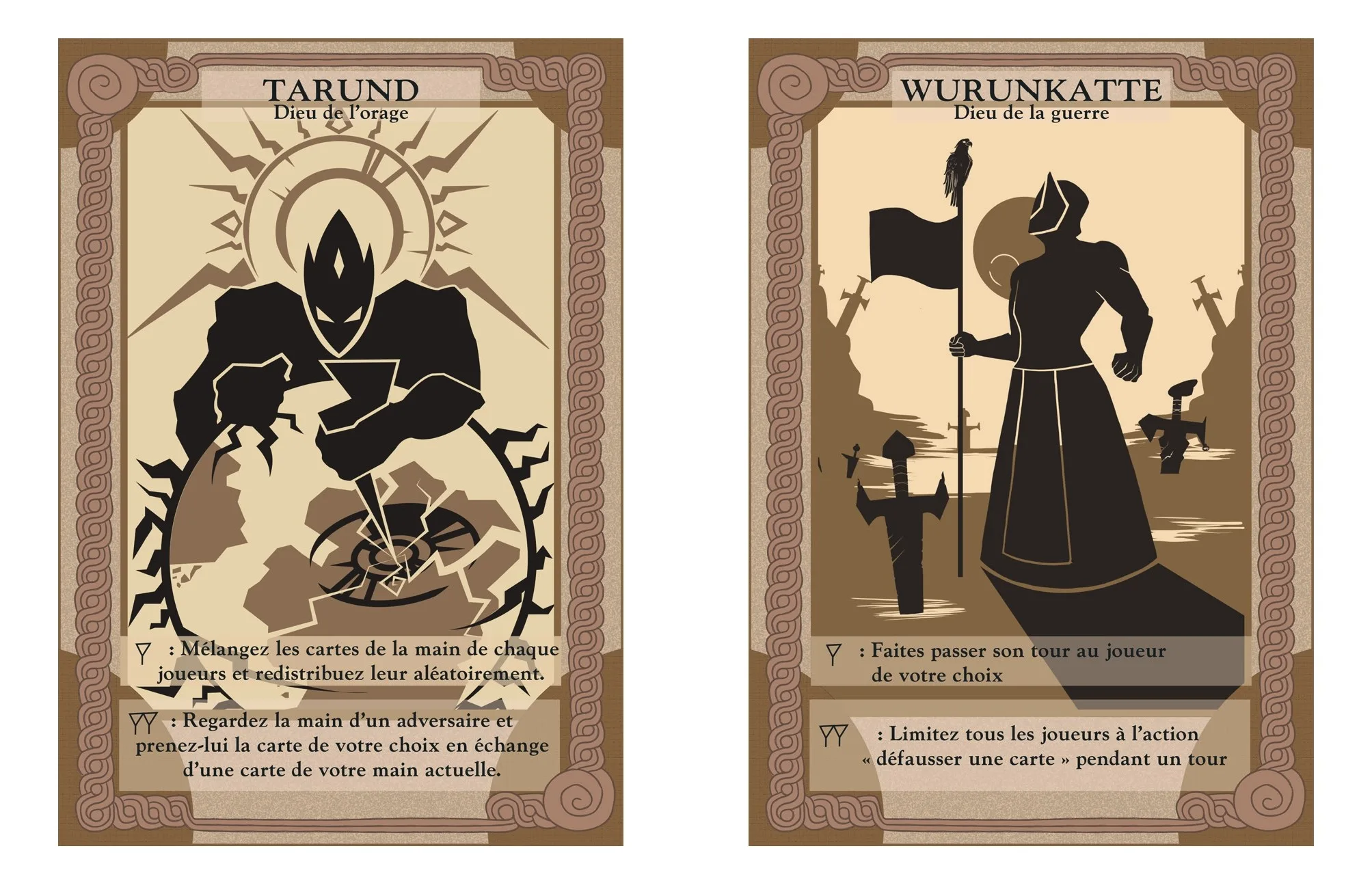 Cartes « Dieu » : Tarund et Wurunkatte